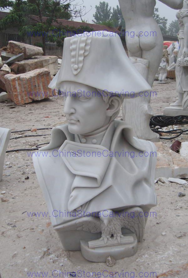 Stone napoleon bust  statue,                      ,                             ,                            ,                             